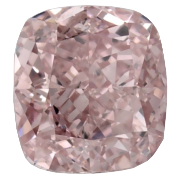 Pink cushion shaped diamond structure