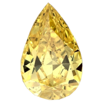 Yellow pear shaped diamond structure