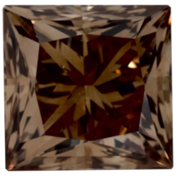 Brown princess shaped diamond structure
