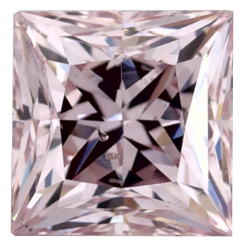 Pink princess shaped diamond structure