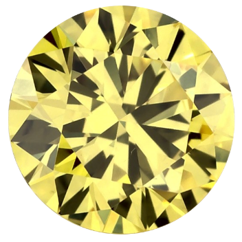 Yellow round shaped diamond structure