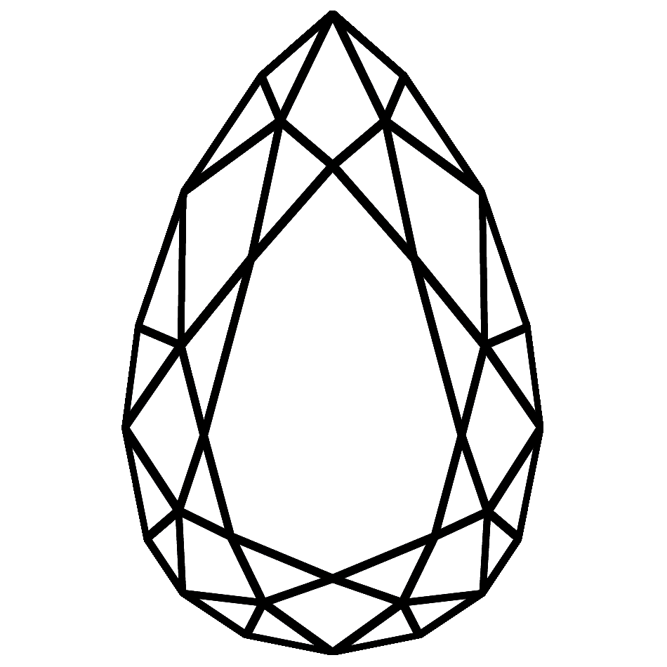 pear shaped diamond structure